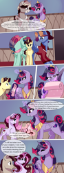 Size: 1482x4000 | Tagged: safe, artist:xjenn9fusion, commissioner:bigonionbean, writer:bigonionbean, oc, oc:aerial agriculture, oc:dalorance, oc:earthing elements, oc:king speedy hooves, oc:queen galaxia, oc:shapirlic, oc:tommy the human, species:alicorn, species:pegasus, species:pony, species:unicorn, comic:fusing the fusions, comic:time of the fusions, alicorn oc, alicorn princess, canterlot, canterlot castle, child, colt, comic, dialogue, female, fusion, fusion:aerial agriculture, fusion:earthing elements, fusion:king speedy hooves, fusion:queen galaxia, grandchild, grandparent and grandchild moment, grandparents, husband and wife, magic, male, map, mare, mother and son, royalty, scroll, semi-grimdark series, stallion, straight, suggestive series, surprised, writing