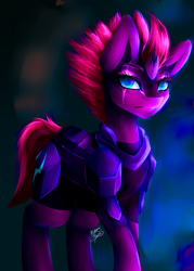 Size: 1920x2688 | Tagged: safe, artist:purediamond360, character:tempest shadow, species:pony, species:unicorn, broken horn, digital art, female, horn, mare, solo