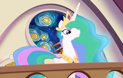 Size: 7895x5000 | Tagged: safe, artist:midwestbrony, character:princess celestia, species:pony, my little pony: the movie (2017), absurd resolution, female, solo, stained glass, unamused, vector