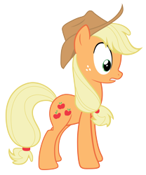 Size: 7911x9489 | Tagged: safe, artist:midwestbrony, character:applejack, species:earth pony, species:pony, absurd resolution, clothing, female, freckles, hat, simple background, solo, transparent background, vector