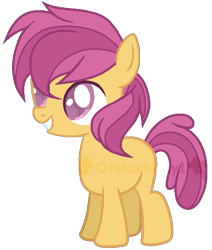 Size: 491x578 | Tagged: safe, artist:otakuchicky1, base used, oc, oc:sundance, parent:apple bloom, parent:tender taps, parents:tenderbloom, species:earth pony, species:pony, female, filly, offspring, simple background, solo, transparent background