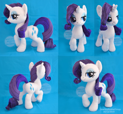 Size: 3965x3701 | Tagged: safe, artist:sophiesplushies, character:rarity, species:pony, irl, photo, plushie, solo