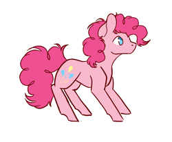 Size: 1640x1358 | Tagged: safe, artist:flaming-trash-can, character:pinkie pie, species:earth pony, species:pony, female, simple background, solo