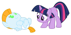 Size: 3033x1516 | Tagged: safe, artist:bronyboy, character:twilight sparkle, character:twilight sparkle (unicorn), oc, oc:harmony star, species:alicorn, species:pony, species:unicorn, alicorn oc, baby, baby pony, colt, diaper, male, simple background, transparent background