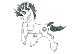Size: 2340x1654 | Tagged: safe, artist:amo, oc, oc only, oc:geocloud, species:pony, species:unicorn, chest fluff, fluffy, glasses, looking at you, male, simple background, solo, unshorn fetlocks, white background
