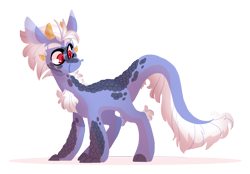 Size: 1600x1116 | Tagged: safe, artist:torusthescribe, oc, oc:candlewick, parent:discord, parent:twilight sparkle, parents:discolight, species:dracony, species:dragon, species:pony, hybrid, interspecies offspring, male, offspring, simple background, solo, transparent background