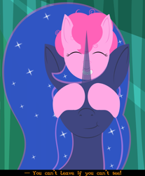 Size: 2481x3000 | Tagged: safe, artist:alltimemine, character:pinkie pie, character:princess luna, species:alicorn, species:earth pony, species:pony, fanfic:the enchanted library, braces, eyes closed, fanfic, fanfic art, female, filly, foal, forest, grin, horn, inkscape, lineless, mare, smiling, transparent horn, vector, younger