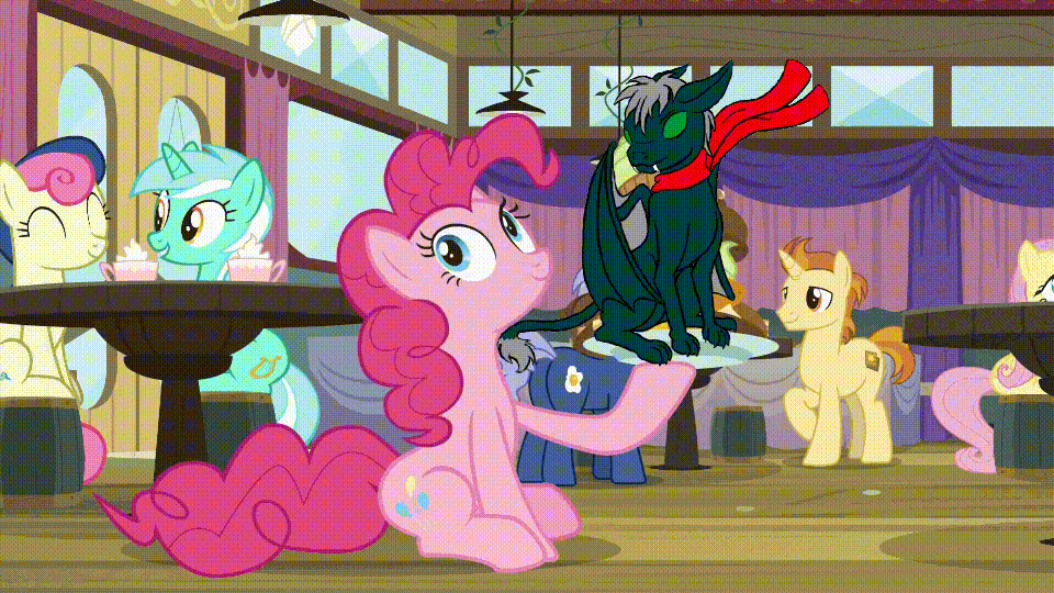 Size: 960x540 | Tagged: safe, artist:kelvin shadewing, edit, edited screencap, screencap, character:bon bon, character:lyra heartstrings, character:pinkie pie, character:sweetie drops, oc, oc:kelvin, species:earth pony, species:pony, species:unicorn, episode:a trivial pursuit, g4, my little pony: friendship is magic, animated, balloonbutt, butt, female, male, mare, plot, shadewing, soft vore, stallion, vore, willing prey