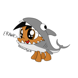 Size: 4096x4096 | Tagged: safe, artist:professionalpuppy, oc, oc only, oc:puppy, clothing, costume, shark