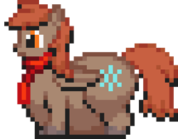 Size: 328x256 | Tagged: safe, artist:kelvin shadewing, oc, oc only, oc:winterlight, species:pegasus, species:pony, adorafatty, bhm, clothing, fat, male, obese, pixel art, scarf, simple background, solo, sprite, stallion, transparent background