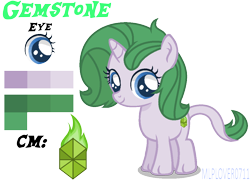 Size: 1070x772 | Tagged: safe, artist:mlplover0711, artist:otakuchicky1, base used, oc, oc only, oc:gemstone, parent:rarity, parent:spike, parents:sparity, species:dracony, species:pony, species:unicorn, cloven hooves, cutie mark, female, filly, hybrid, interspecies offspring, offspring, reference sheet, simple background, solo, transparent background