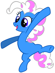Size: 592x792 | Tagged: safe, artist:theironheart, oc, oc only, oc:kandy stripes, species:earth pony, species:pony, earth pony oc, female, mare, open mouth, recolor, simple background, smiling, solo, standing, standing on one leg, transparent background, underhoof
