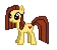 Size: 112x100 | Tagged: safe, artist:theironheart, base used, oc, oc:iron heart, species:earth pony, species:pony, animated, blinking, female, gif, hoofbump, mare, pixel art, simple background, smiling, solo, transparent background