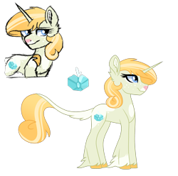Size: 1893x1877 | Tagged: safe, artist:koloredkat, oc, oc only, oc:zircon, parent:applejack, parent:rarity, parents:rarijack, species:classical unicorn, species:pony, species:unicorn, chest fluff, cloven hooves, female, hoof fluff, horn, leonine tail, magical lesbian spawn, mare, offspring, reference sheet, simple background, solo, story included, transparent background, unicorn oc, unshorn fetlocks