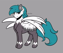 Size: 4096x3413 | Tagged: safe, artist:cyberafter, oc, oc only, species:pegasus, species:pony, four wings, multiple wings, simple background, solo, wings