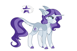 Size: 3000x2000 | Tagged: safe, artist:koloredkat, oc, oc only, oc:starshine, parent:starlight glimmer, parent:trixie, parents:startrix, species:pony, species:unicorn, chest fluff, colored hooves, cutie mark, female, frown, horn, leonine tail, magical lesbian spawn, mare, offspring, reference sheet, simple background, solo, transparent background, unicorn oc