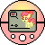 Size: 50x50 | Tagged: safe, artist:theironheart, base used, character:apple bloom, species:earth pony, species:pony, animated, bouncing, crossover, female, filly, gif, heart, pictogram, pixel art, pokewalker, pokémon, simple background, solo, transparent background