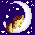 Size: 50x50 | Tagged: safe, artist:theironheart, base used, oc, oc only, oc:iron heart, species:earth pony, species:pony, animated, crescent moon, earth pony oc, female, gif, mare, moon, night, pixel art, sleeping, solo, stars, tangible heavenly object, transparent moon