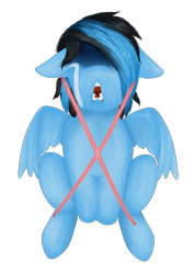 Size: 1899x2664 | Tagged: safe, artist:sevenserenity, oc, oc only, oc:icylightning, species:pegasus, species:pony, crying, simple background, solo, transparent background, vent art, x