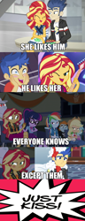 Size: 766x2004 | Tagged: safe, artist:mlpfan3991, edit, edited screencap, screencap, character:flash sentry, character:sunset shimmer, ship:flashimmer, episode:cheer you on, episode:good vibes, eqg summertime shorts, equestria girls:holidays unwrapped, equestria girls:spring breakdown, g4, my little pony: equestria girls, my little pony:equestria girls, spoiler:eqg series (season 2), caption, comic, female, image macro, male, shipping, straight, text