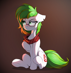 Size: 1838x1886 | Tagged: safe, artist:rexyseven, oc, oc:white night, species:earth pony, species:pony, blushing, cute, female, glasses, mare, rule 63, rule63betes, solo