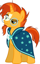 Size: 3381x5423 | Tagged: safe, artist:drakizora, edit, editor:slayerbvc, character:sunburst, species:pony, species:unicorn, episode:the times they are a changeling, g4, my little pony: friendship is magic, clothing, glasses, male, robe, simple background, skeptical, sockless sunburst, solo, stallion, sunburst is not amused, sunburst's glasses, sunburst's robe, transparent background, unamused, vector, vector edit