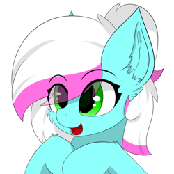 Size: 700x700 | Tagged: safe, artist:llhopell, oc, oc:soffy, species:earth pony, species:pony, simple background, smiling, solo