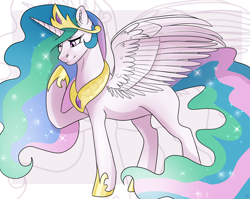 Size: 1630x1296 | Tagged: safe, artist:ali-selle, character:princess celestia, species:alicorn, species:pony, female, mare, missing cutie mark, princess, solo, thinking, zoom layer