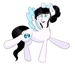 Size: 2111x1846 | Tagged: safe, artist:eyeburn, oc, oc only, oc:helium, species:pegasus, species:pony, bow, cute, hair bow, heterochromia, jewelry, necklace, simple background, solo, transparent background