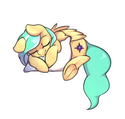 Size: 1143x1093 | Tagged: safe, artist:angrylittlerodent, oc, oc only, oc:mango foalix, species:pegasus, species:pony, pillow, simple background, sleeping, sleepy, solo, tired, transparent background
