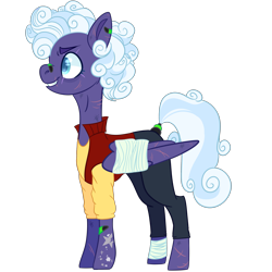 Size: 2500x2500 | Tagged: safe, artist:bublebee123, character:rolling thunder, species:pegasus, species:pony, icey-verse, alternate hairstyle, bandage, bandaid, clothing, commission, ear piercing, earring, eye scar, female, grin, jeans, jersey, jewelry, mare, pants, piercing, redesign, scar, shirt, simple background, smiling, solo, t-shirt, tattoo, transparent background