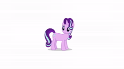 Size: 1280x720 | Tagged: safe, artist:hyper dash, character:starlight glimmer, species:pony, species:unicorn, animated, female, hashtag, long glimmer, long pony, meme, no context, no sound, not salmon, simple background, solo, wat, webm, white background