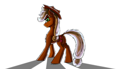 Size: 10667x6000 | Tagged: safe, artist:hyper dash, character:applejack, species:earth pony, species:pony, clothing, cowboy hat, female, hair tie, hat, looking at you, mare, simple background, solo, standing, white background