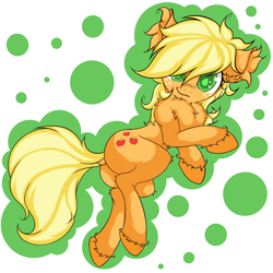 Size: 2500x2500 | Tagged: safe, artist:rurihal, character:applejack, species:earth pony, species:pony, chest fluff, cute, female, jackabetes, looking at you, mare