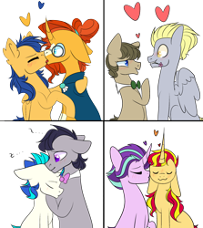 Size: 2500x2800 | Tagged: safe, artist:bublebee123, artist:icey-wicey-1517, edit, character:derpy hooves, character:dj pon-3, character:doctor whooves, character:flash sentry, character:octavia melody, character:starlight glimmer, character:sunburst, character:sunset shimmer, character:time turner, character:vinyl scratch, species:earth pony, species:pegasus, species:pony, species:unicorn, ship:doctorderpy, ship:flashburst, ship:scratchtavia, ship:shimmerglimmer, alternate hairstyle, bipedal, blushing, bow tie, clothing, collaboration, color edit, colored, curved horn, cute, diasentres, doctorbetes, dopey hooves, dopeytoress, ear fluff, eyes closed, female, flare warden, flarestone, floppy ears, flower, flower in mouth, gay, glasses, heart, horn, hug, kiss on the cheek, kissing, lesbian, male, mare, markings, mouth hold, octavius, onomatopoeia, raised hoof, record scrape, robe, rule 63, rule63betes, scrapetavius, shipping, simple background, sitting, sleeping, sound effects, stallion, stellar gleam, stellarglare, straight, sunbetes, sunburst's glasses, sunburst's robe, sunset glare, sunstone (g4 r63 sunburst), tavibetes, the doctoress, transparent background, vinylbetes, wall of tags, zzz
