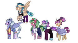 Size: 6976x3908 | Tagged: safe, artist:bublebee123, character:indigo zap, character:lemon zest, character:sour sweet, character:sugarcoat, character:sunny flare, species:earth pony, species:pegasus, species:pony, species:unicorn, adoraflare, alternate hairstyle, bandaid, beard, bitter sweet, blushing, bow tie, chains, clothing, cobalt strike, curved horn, cute, ear piercing, earring, equestria girls ponified, eyebrow piercing, facial hair, flying, freckles, headphones, heart, horn, jeans, jewelry, lime citron, male, markings, necklace, necktie, nose piercing, nose ring, open mouth, pants, piercing, ponified, raised hoof, raised leg, redesign, robe, rule 63, rule63betes, scarf, shadow five, shirt, shorts, simple background, socks, sourbetes, stallion, striped socks, stubble, sugarcute, sugarglaze, sunlight blaze, sweater, tank top, tattoo, torn cothes, transparent background, underhoof, wall of tags, zapabetes, zestabetes