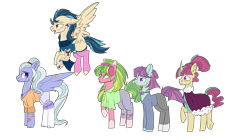 Size: 6976x3908 | Tagged: safe, artist:bublebee123, artist:icey-wicey-1517, edit, character:indigo zap, character:lemon zest, character:sour sweet, character:sugarcoat, character:sunny flare, species:earth pony, species:pegasus, species:pony, species:unicorn, adoraflare, alternate hairstyle, bandaid, beard, bitter sweet, bow tie, chains, clothing, cobalt strike, collaboration, color edit, colored, curved horn, cute, ear piercing, earring, equestria girls ponified, eyebrow piercing, facial hair, flying, freckles, headphones, heart, horn, jeans, jewelry, lime citron, male, markings, necklace, necktie, nose piercing, nose ring, open mouth, pants, piercing, ponified, raised hoof, raised leg, redesign, robe, rule 63, rule63betes, scarf, shadow five, shirt, shorts, simple background, socks, sourbetes, stallion, striped socks, stubble, sugarcute, sugarglaze, sunlight blaze, sweater, tank top, tattoo, torn clothes, transparent background, underhoof, wall of tags, zapabetes, zestabetes