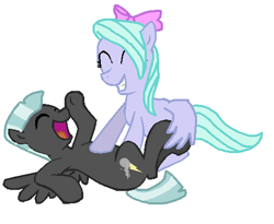 Size: 506x414 | Tagged: safe, artist:diana173076, character:flitter, character:thunderlane, species:pegasus, species:pony, ship:flitterlane, female, male, shipping, straight