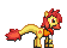 Size: 224x160 | Tagged: safe, artist:kelvin shadewing, part of a set, oc, oc only, oc:flamespitter, species:dracony, species:dragon, species:pony, adorafatty, animated, chubby, commission, fat, female, huge belly, hybrid, mare, pixel art, simple background, solo, sprite, transparent background, weight gain, ych result