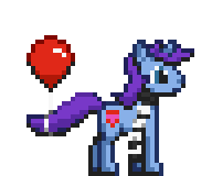 Size: 192x160 | Tagged: safe, artist:kelvin shadewing, part of a set, oc, oc only, oc:mobian, species:pony, species:unicorn, adorafatty, animated, balloon, chubby, clothing, commission, fat, growth, pixel art, scarf, simple background, solo, sprite, transparent background, weight gain, ych result