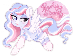 Size: 1280x964 | Tagged: safe, artist:glitterring, oc, oc only, species:pegasus, species:pony, bedroom eyes, blep, eyeliner, female, makeup, mare, pegasus oc, simple background, socks (coat marking), solo, tongue out, transparent background, wings