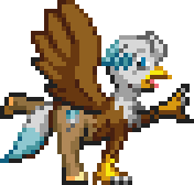 Size: 176x168 | Tagged: safe, artist:kelvin shadewing, oc, oc only, oc:silver quill, species:hippogriff, pixel art, pose, simple background, solo, sprite, transparent background