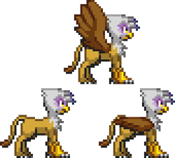 Size: 340x308 | Tagged: safe, artist:kelvin shadewing, character:gilda, species:griffon, female, pixel art, simple background, solo, sprite, transparent background