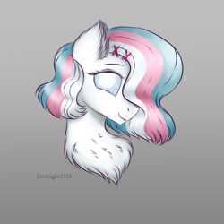 Size: 3000x3000 | Tagged: safe, artist:darklight1315, oc, oc:ghost pone, species:pony, bust, cute, ghost, ghost pony, gradient background, portrait, re:questria, solo, undead
