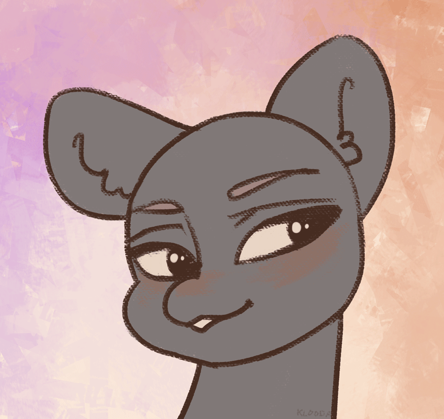 Size: 900x849 | Tagged: safe, artist:klooda, species:pony, advertisement, animated, bust, commission, frame by frame, one eye closed, open mouth, portrait, simple background, smiling, smiling at you, solo, wink, winking at you, ych animation, your character here