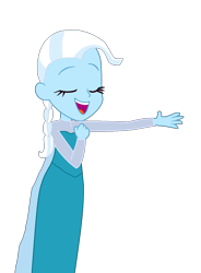 Size: 1064x1444 | Tagged: safe, alternate version, artist:diana173076, character:trixie, my little pony:equestria girls, clothing, cosplay, costume, frozen (movie), simple background, transparent background