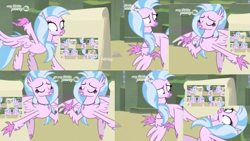Size: 841x474 | Tagged: safe, artist:super trampoline, edit, edited screencap, editor:super trampoline, screencap, character:silverstream, 1000 hours in ms paint, crossing the memes, gru's plan, loss (meme), meme, recursion, shitposting, silverstream's plan