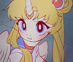 Size: 3500x3000 | Tagged: safe, artist:amo, species:alicorn, species:pony, ambiguous facial structure, bilibili source, female, high res, mare, open mouth, ponified, sailor moon, sailor moon redraw meme, serena tsukino, solo, tsukino usagi