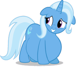 Size: 1280x1139 | Tagged: safe, artist:mlpfan3991, character:trixie, species:pony, species:unicorn, belly, big belly, fat, female, mare, obese, simple background, solo, stuffed, the great and bountiful trixie, transparent background, vector