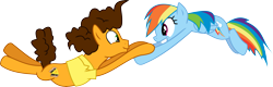 Size: 8423x2711 | Tagged: safe, artist:nero-narmeril, character:cheese sandwich, character:rainbow dash, species:pony, episode:pinkie pride, g4, my little pony: friendship is magic, absurd resolution, simple background, transparent background, vector
